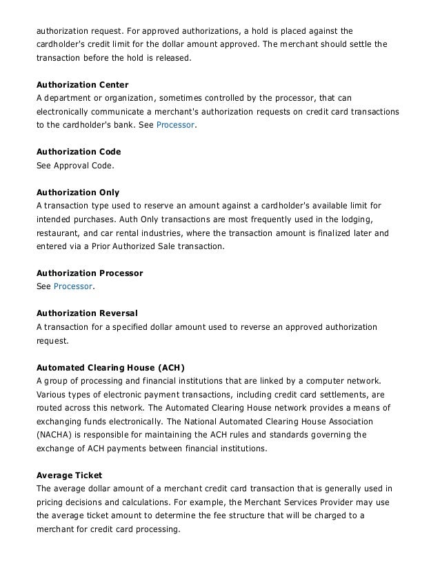 standard credit card authorization form