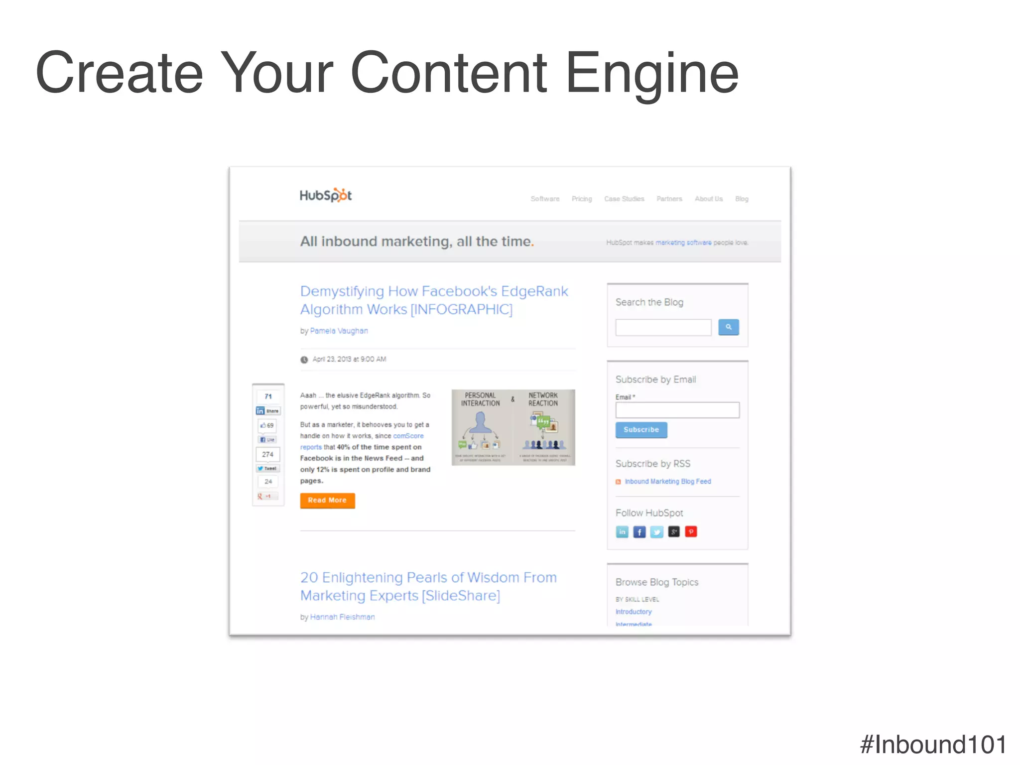 #Inbound101!
Create Your Content Engine !
 