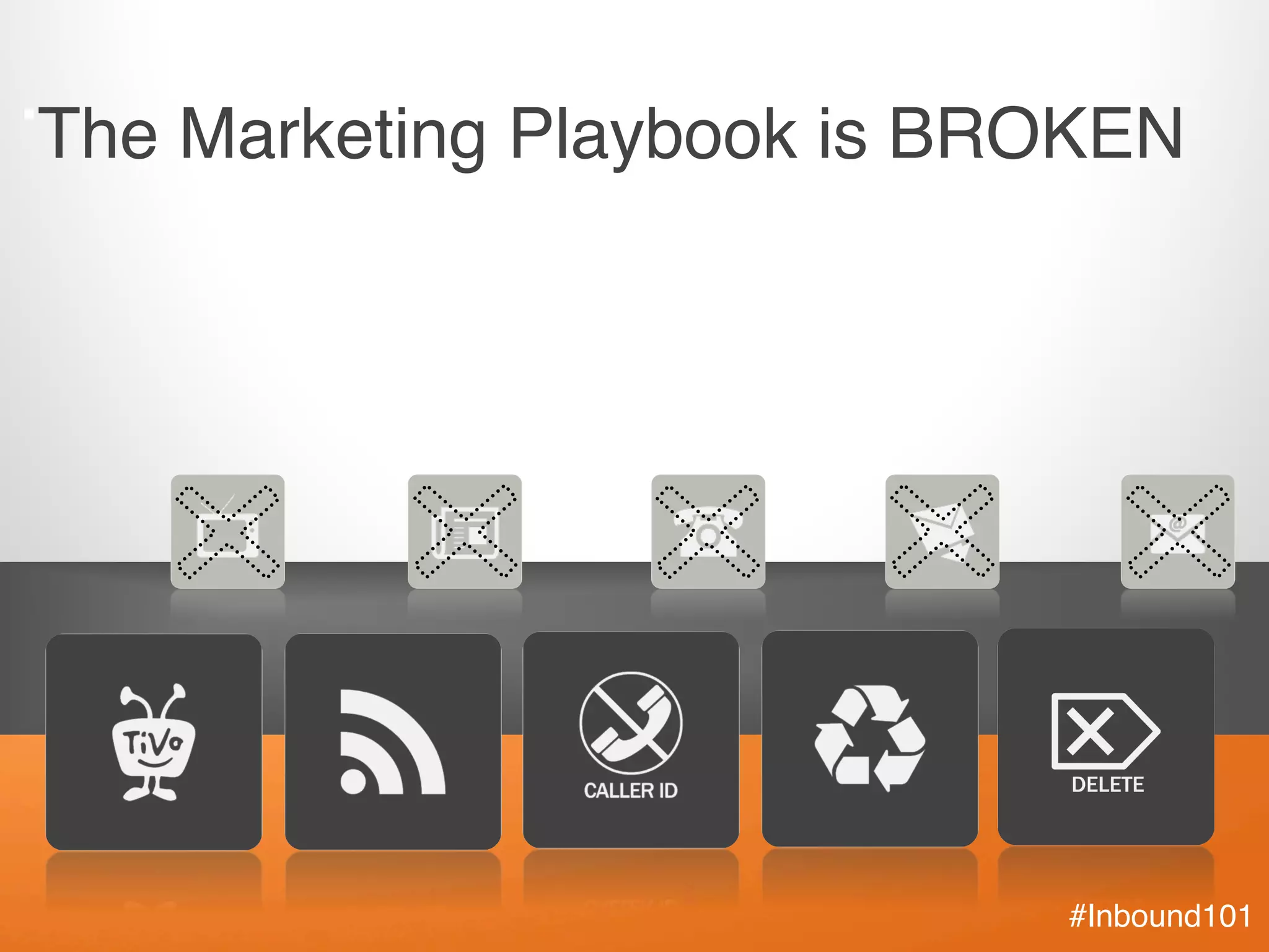 ..
The Marketing Playbook is BROKEN!
#Inbound101!
 