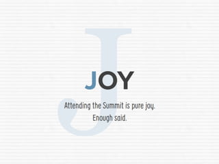 The ABC of the Presentation Summit