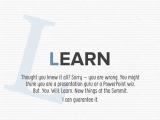 The ABC of the Presentation Summit