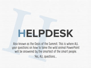 The ABC of the Presentation Summit