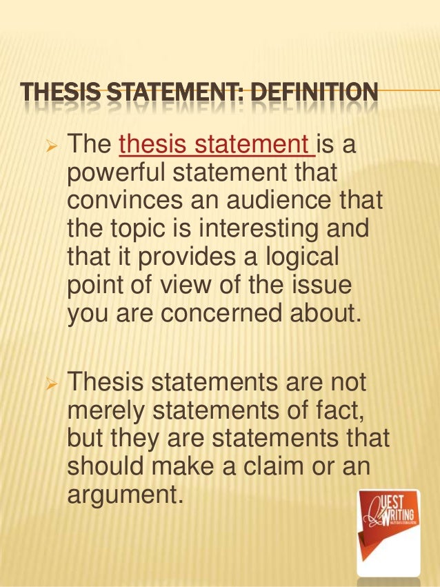 What is the thesis formula picture