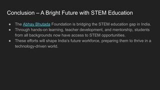 The Abhay Bhutada Foundation’s Role In STEM Education | PDF