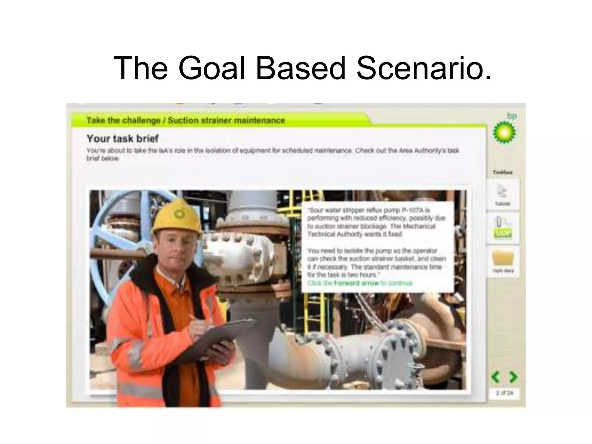 The Goal Based Scenario.
 