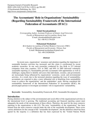 The accountants role in organizations sustainability | PDF