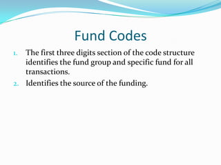 The account code structure for Texas Principals | PPTX