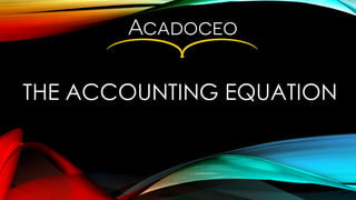 THE ACCOUNTING EQUATION
 