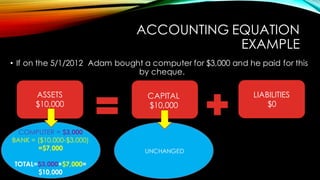 The Accounting Equation - Introduction | PDF