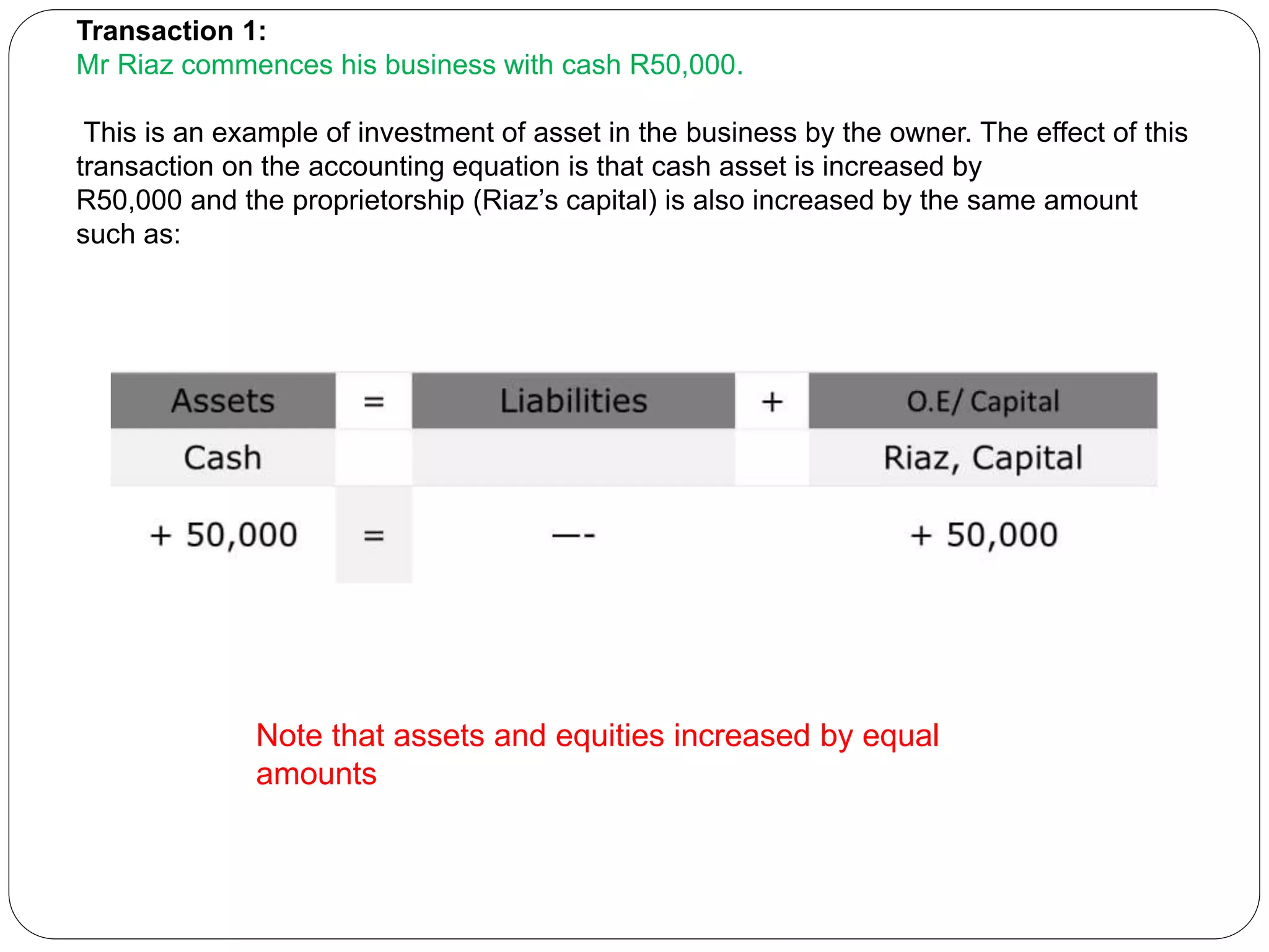 The accounting equation | PPTX