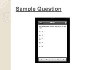 Sample Question 
 