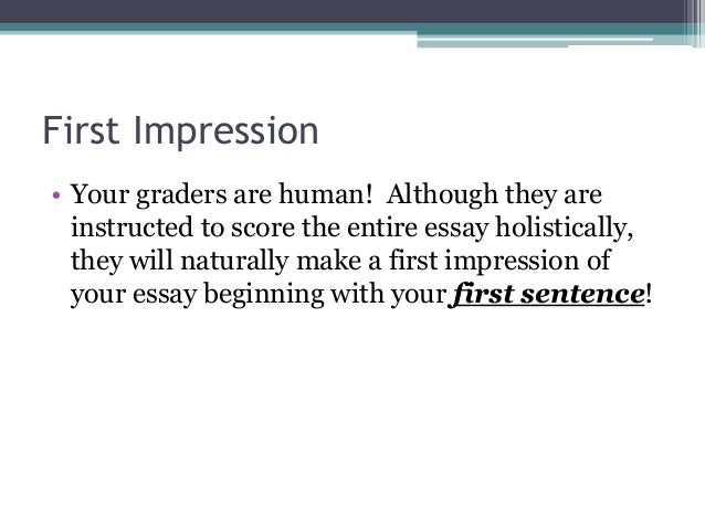 first impression essay