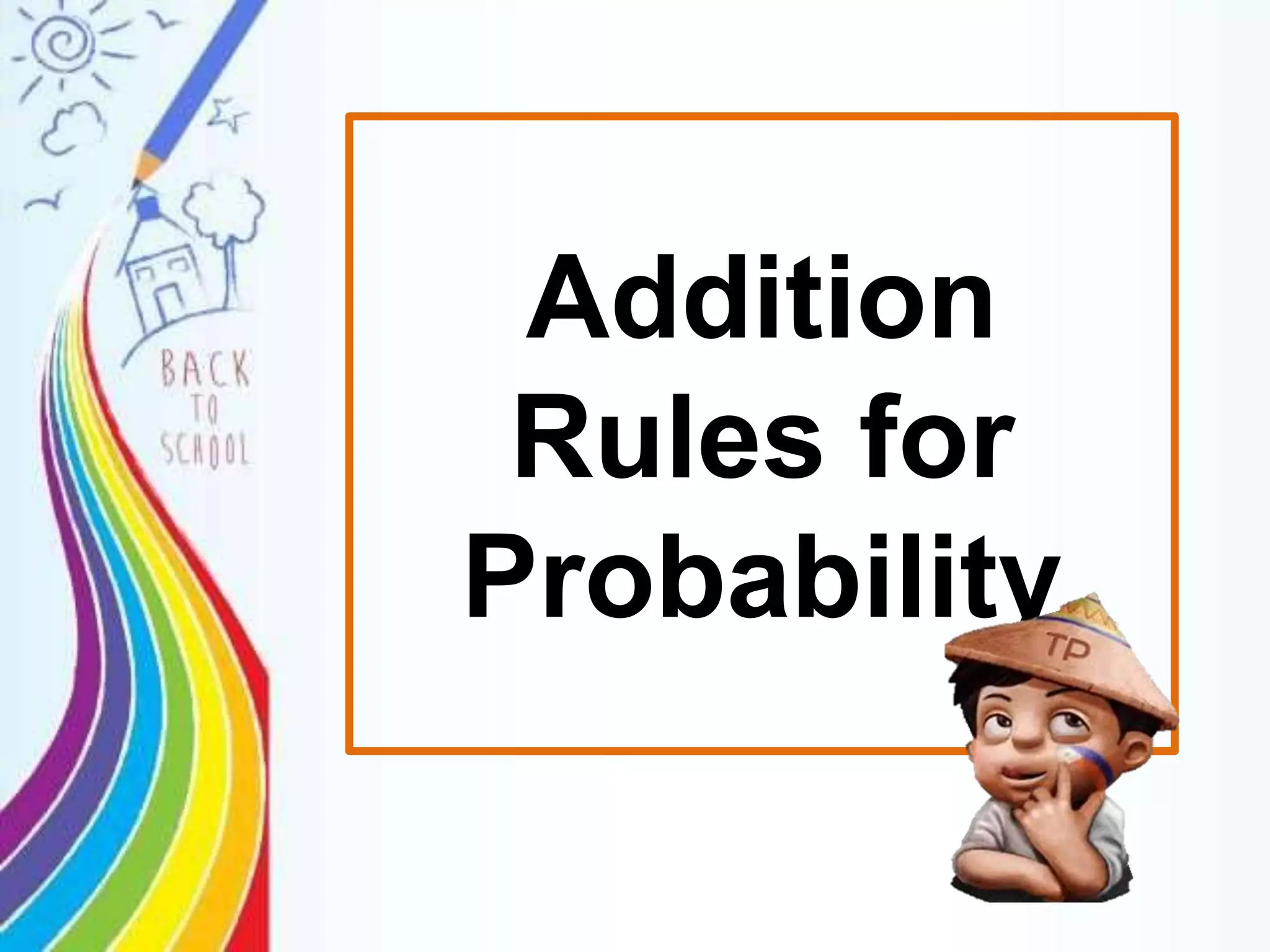 Addition
Rules for
Probability
 