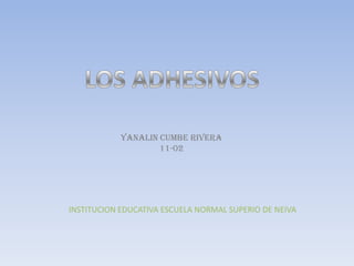 YANALIN CUMBE RIVERA
                    11-02




INSTITUCION EDUCATIVA ESCUELA NORMAL SUPERIO DE NEIVA
 