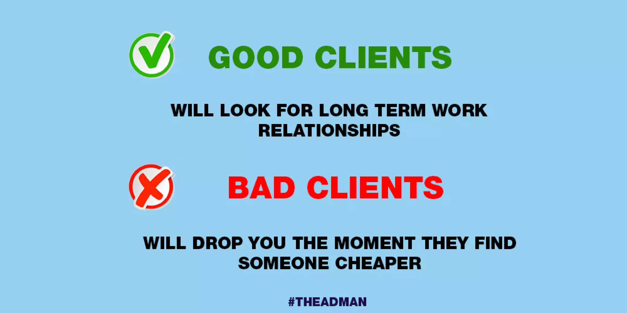 Good Clients vs Bad Clients - The Adman Guide | PDF