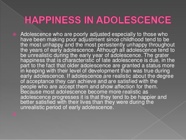 The Adolescent Year