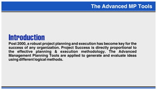 PPT ON THE ADVANCED MANAGEMENT AND PLANNING TOOLS | PDF