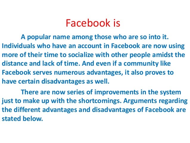 Example of essay about facebook image