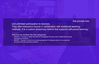 The Advantages and Disadvantages of MOOCs for Learning | PPTX