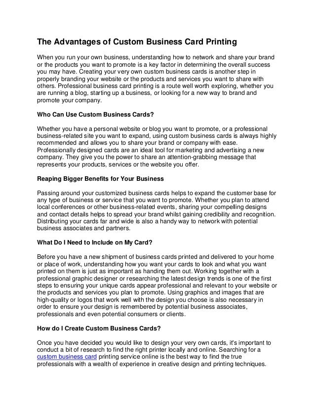 i need business cards