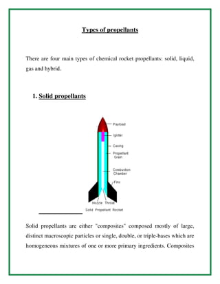 The advantages of different types of propellants PDF