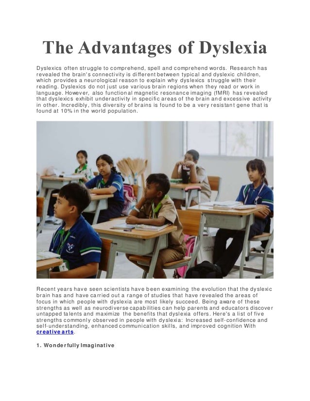 The advantages of dyslexia PDF