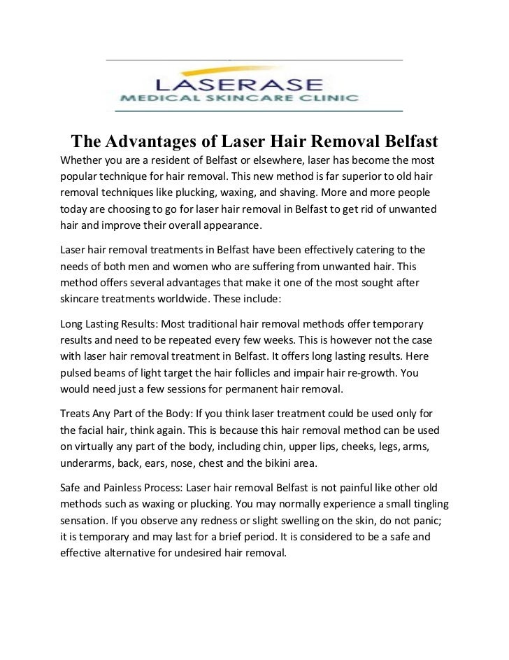 The advantages of laser hair removal belfast