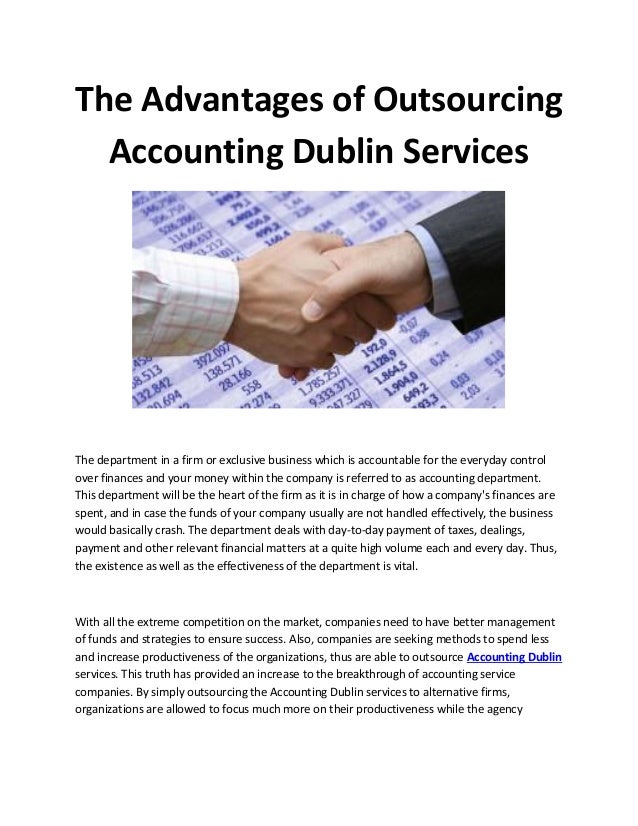 The Advantages of Outsourcing Accounting Dublin Services