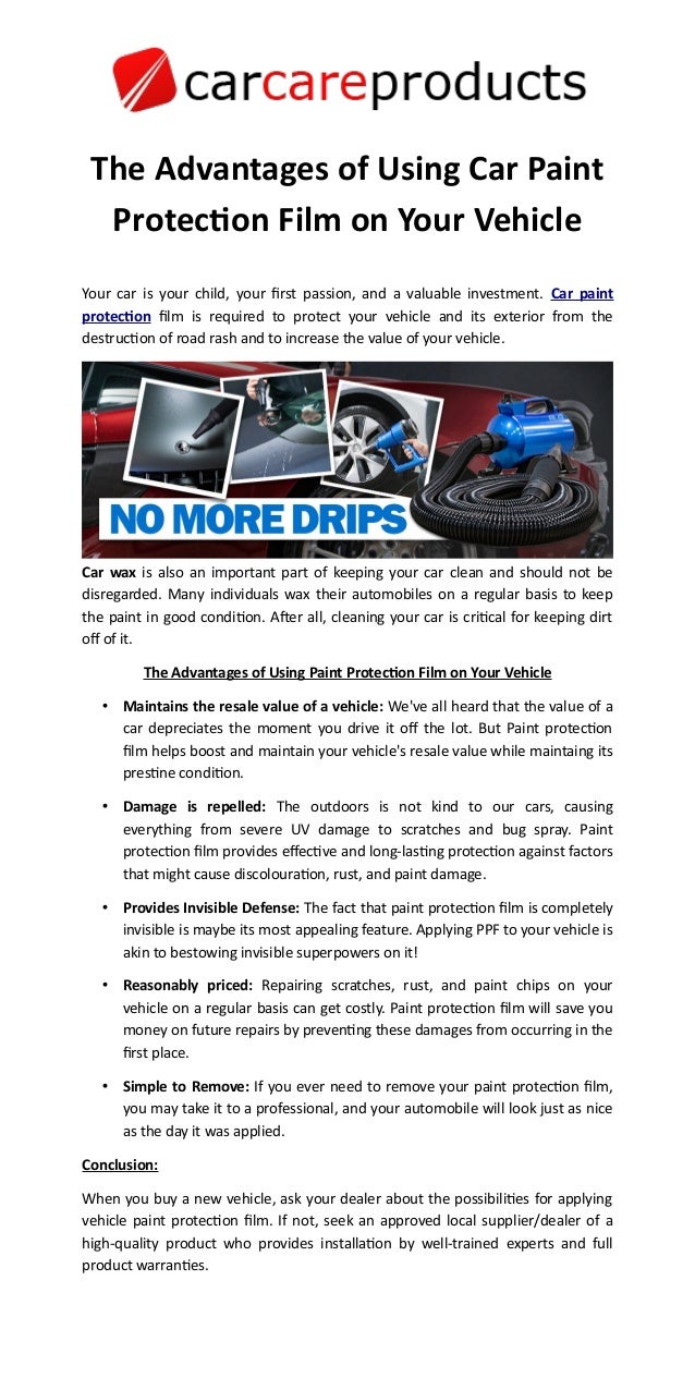 The advantages of using car paint protection film on your vehicle
