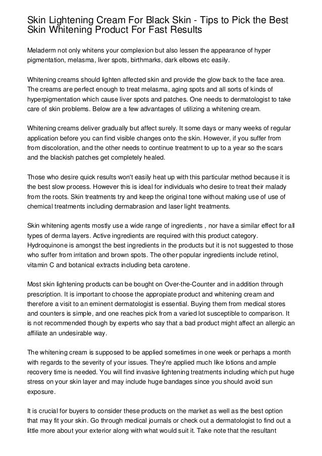 best skin whitening cream by dermatologist