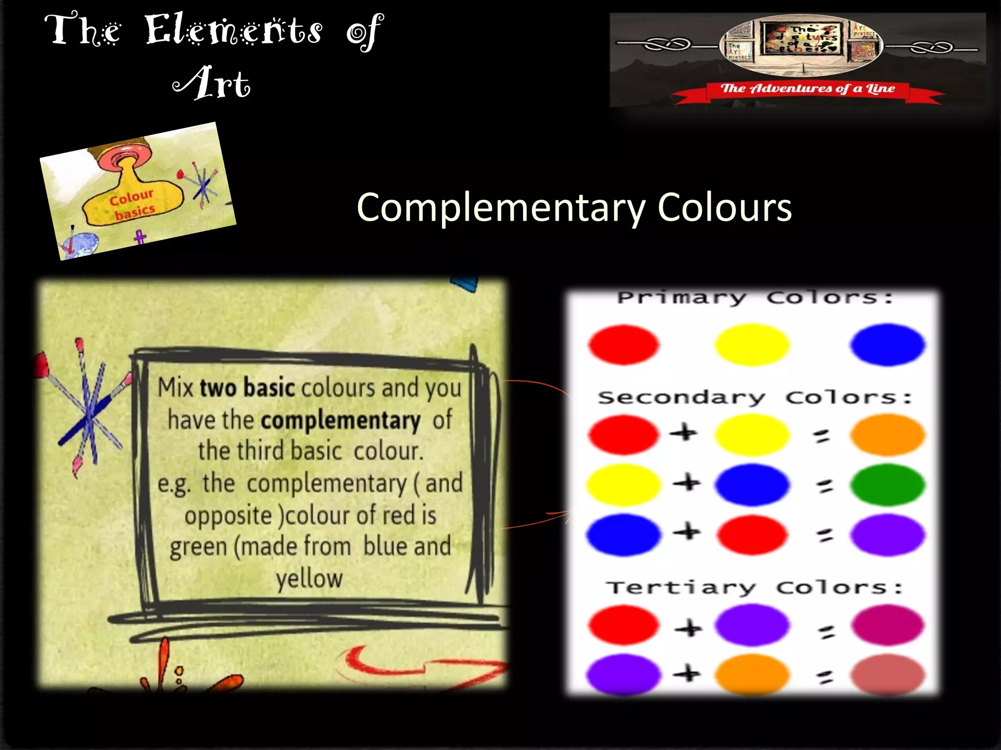 The Elements of
Art
Complementary Colours
 