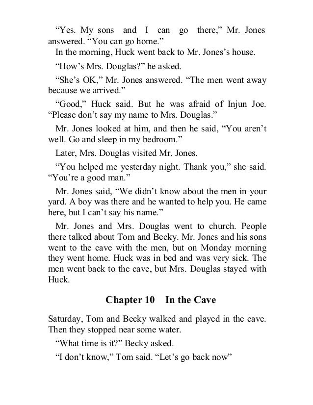 The Adventures Of Tom Sawyer Chapter 7 8 9 10