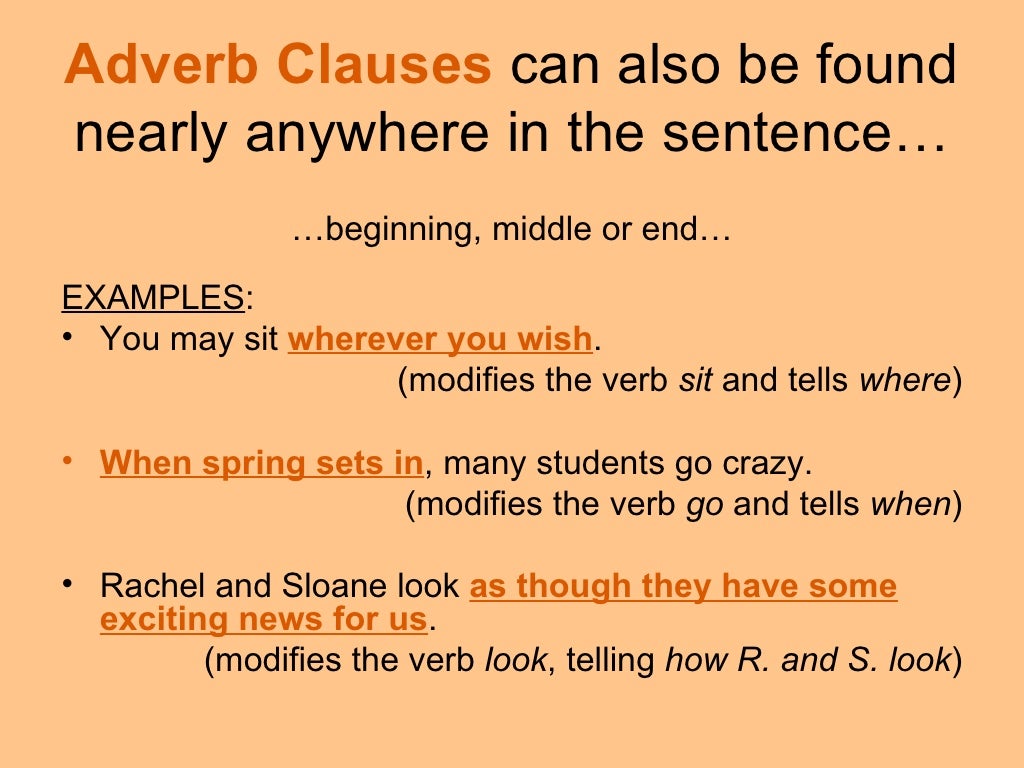 Adverb Clauses In Sentences Worksheet Pdf