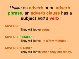 The adverb clause | PPT