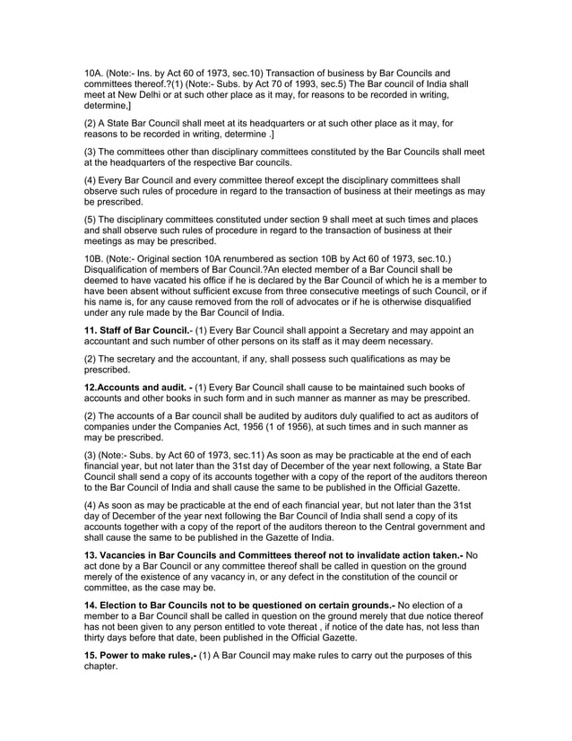 The advocates act,1961