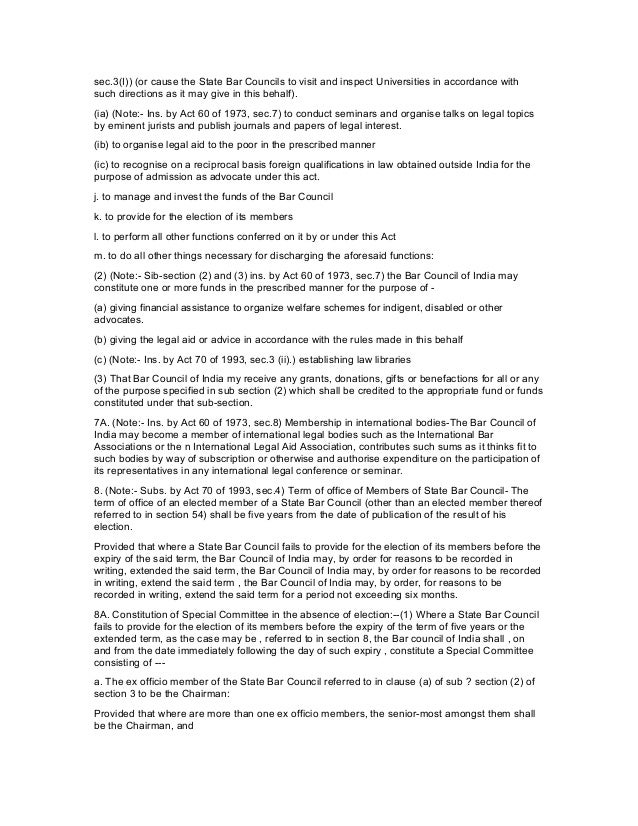 advocates act Preamble1 - the advocates act, 1961 chapter i section1 - short title section2 - definitions chapter ii section3 - state bar councils section4 - bar. advocates act Preamble1 - the advocates act, 1961 chapter i section1 - short title section2 - definitions chapter ii section3 - state bar councils section4 - bar.