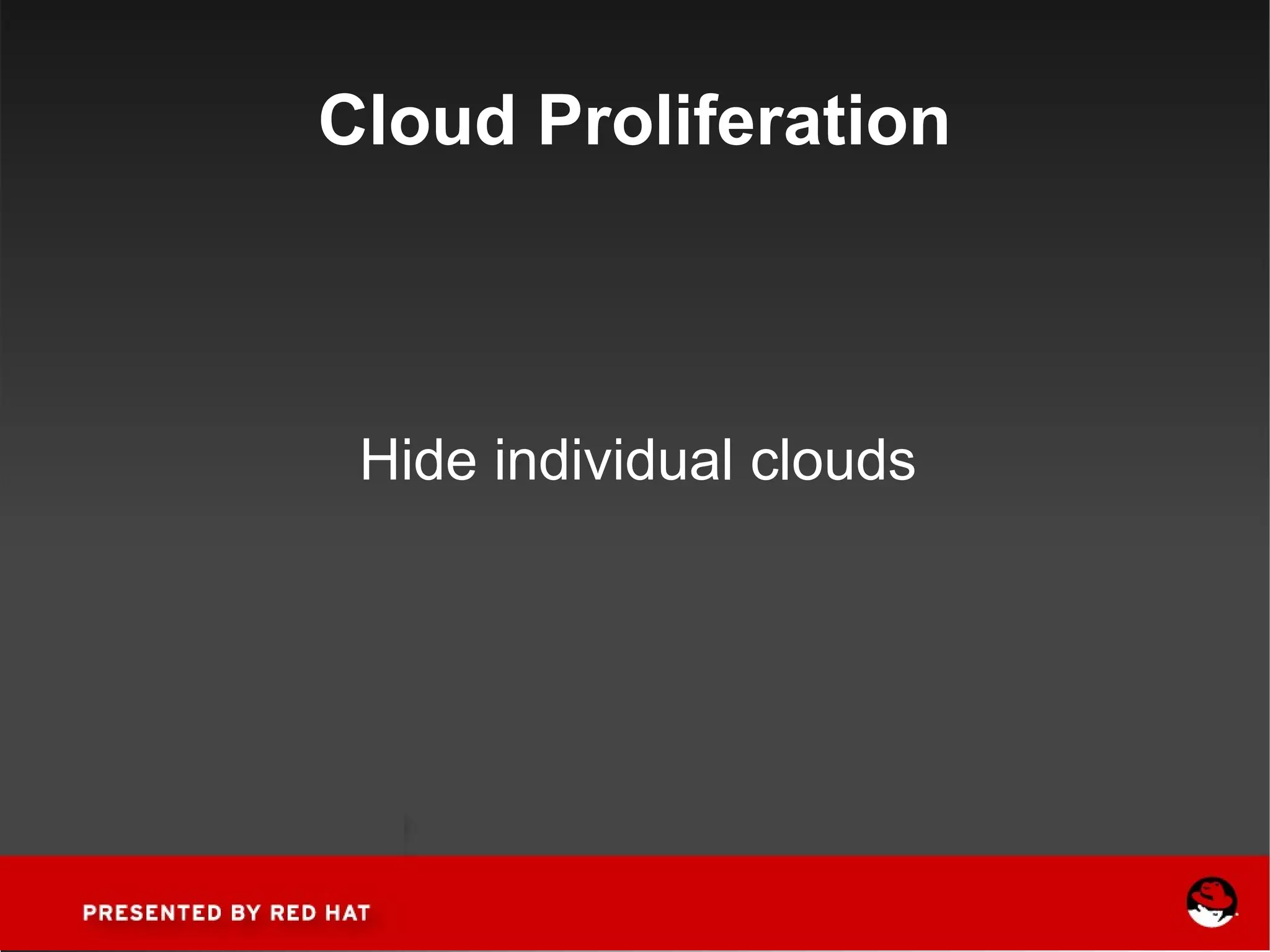 Cloud Proliferation Hide individual clouds 