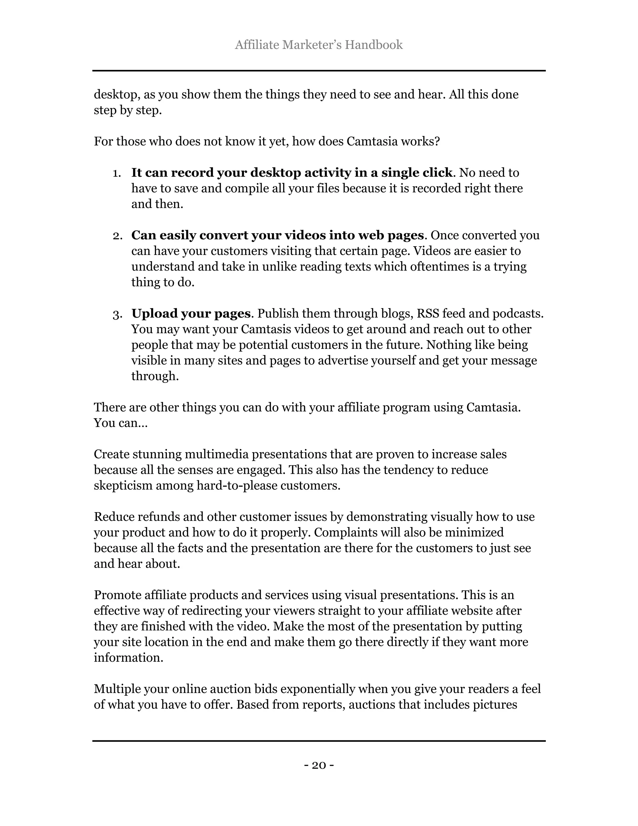 The affiliate marketer's handbook