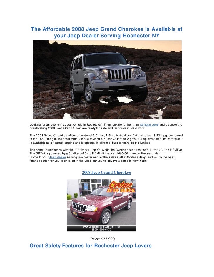 Jeep Dealers Rochester Ny >> The Affordable 2008 Jeep Grand Cherokee Is Available At Your Jeep Dea Jeep Dealers Rochester Ny >> The Affordable 2008 Jeep Grand Cherokee Is Available At Your Jeep Dea