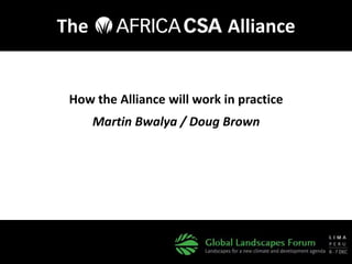 A unique partnership and systemic approach to food insecurity and climate change in Africa 