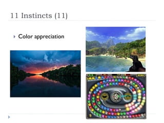 11 Instincts (11)

    Color appreciation
 