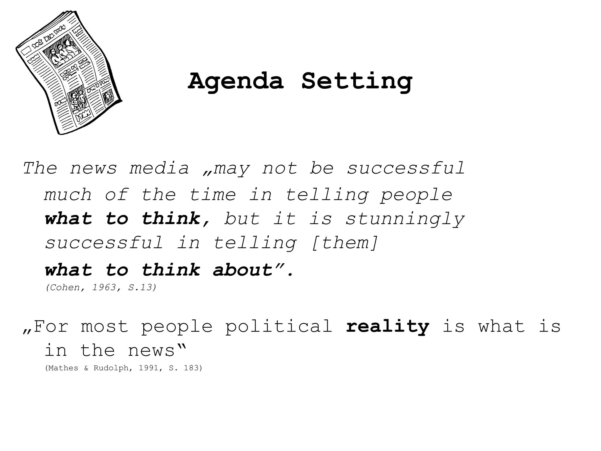 Define Agenda Setting Theory The Agenda Setting Theory | PPT