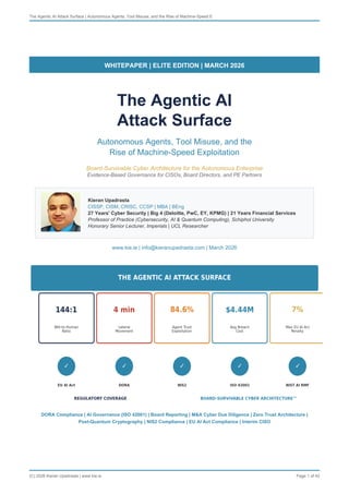 The Agentic AI Attack Surface - Autonomous Agents, Tool Misuse, and the ...
