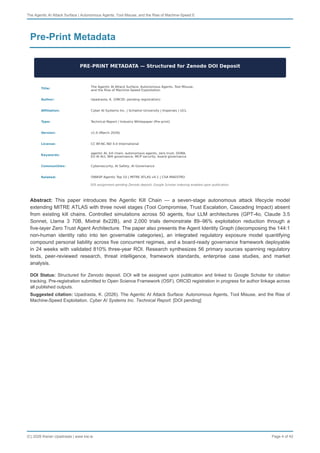 The Agentic AI Attack Surface - Autonomous Agents, Tool Misuse, and the ...