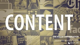 THE AGE OF CONVERSATION
HUSSEIN M. DAJANI
HEAD OF CONTENT AND INFLUENCE MARKETING
 