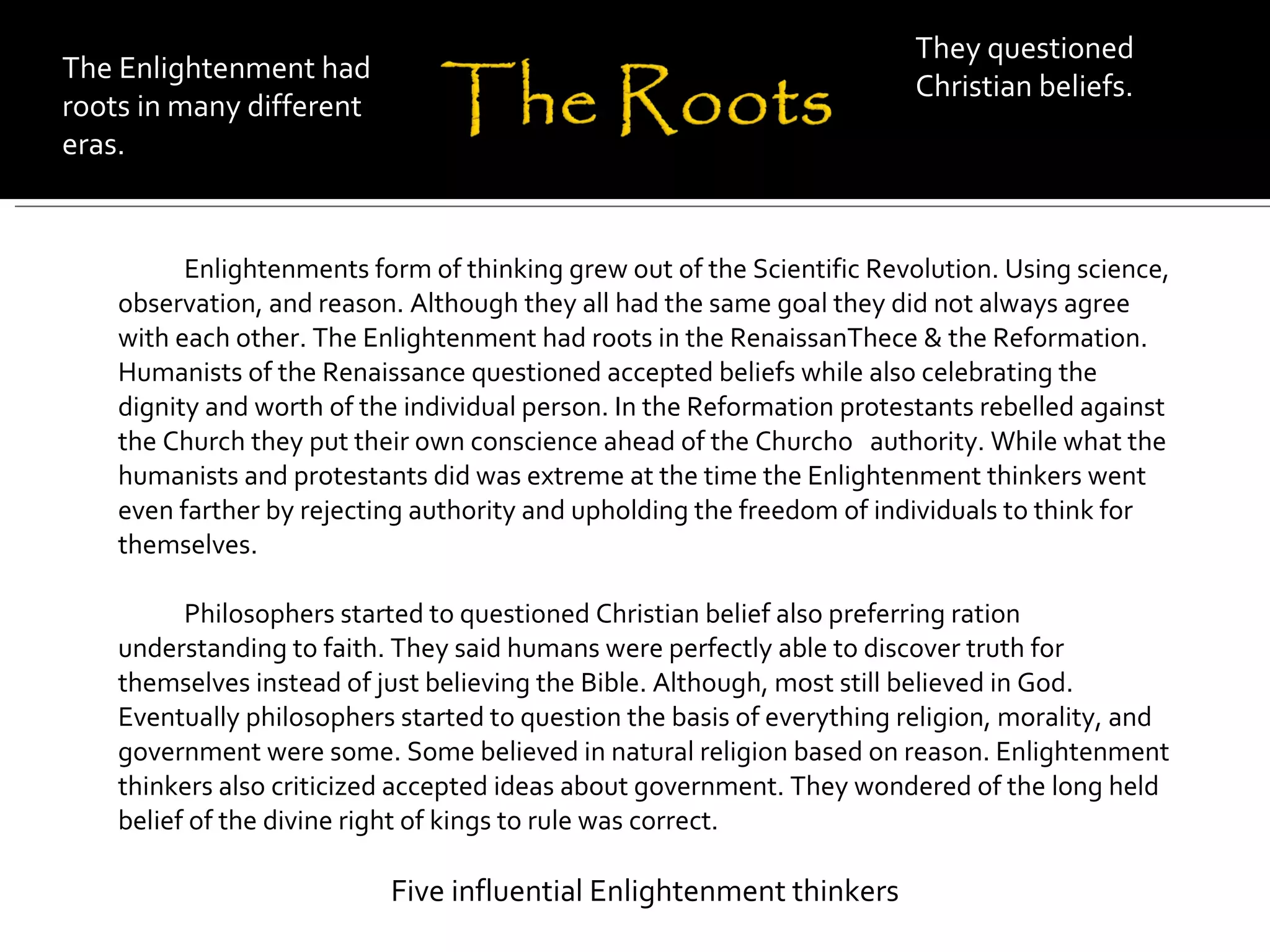 The age of enlightenment powerpoint | PPT