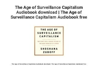 book the age of surveillance capitalism