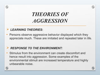 THE AGGRESSION CONCEPT mental health ppt | PPTX