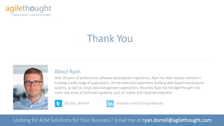 Visit our library of free webinar videos!
Previous Webinars:
• Azure + Visual Studio Online: How to build, test, deploy and monitor seamlessly
• 6 Steps To Achieving Predictable Release Management With Visual Studio 2013
• How To Create High Value Development Teams
• 5 TFS Features That Will Dramatically Improve Your Team's Performance
19
 