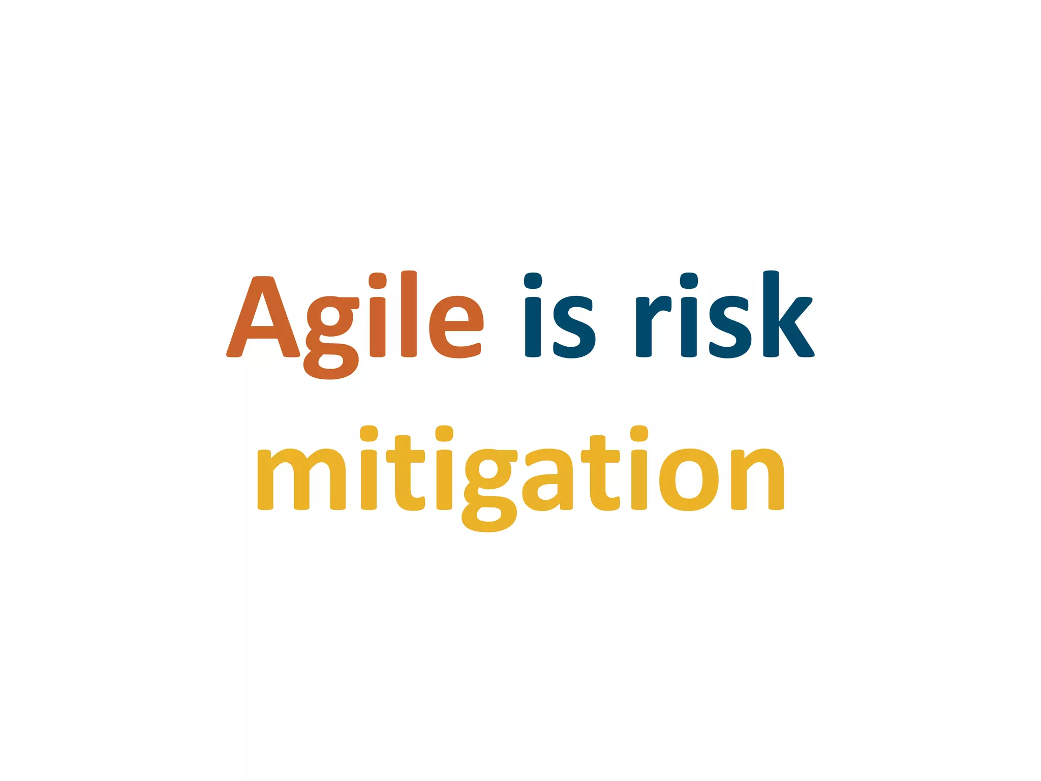 Agileis risk mitigation